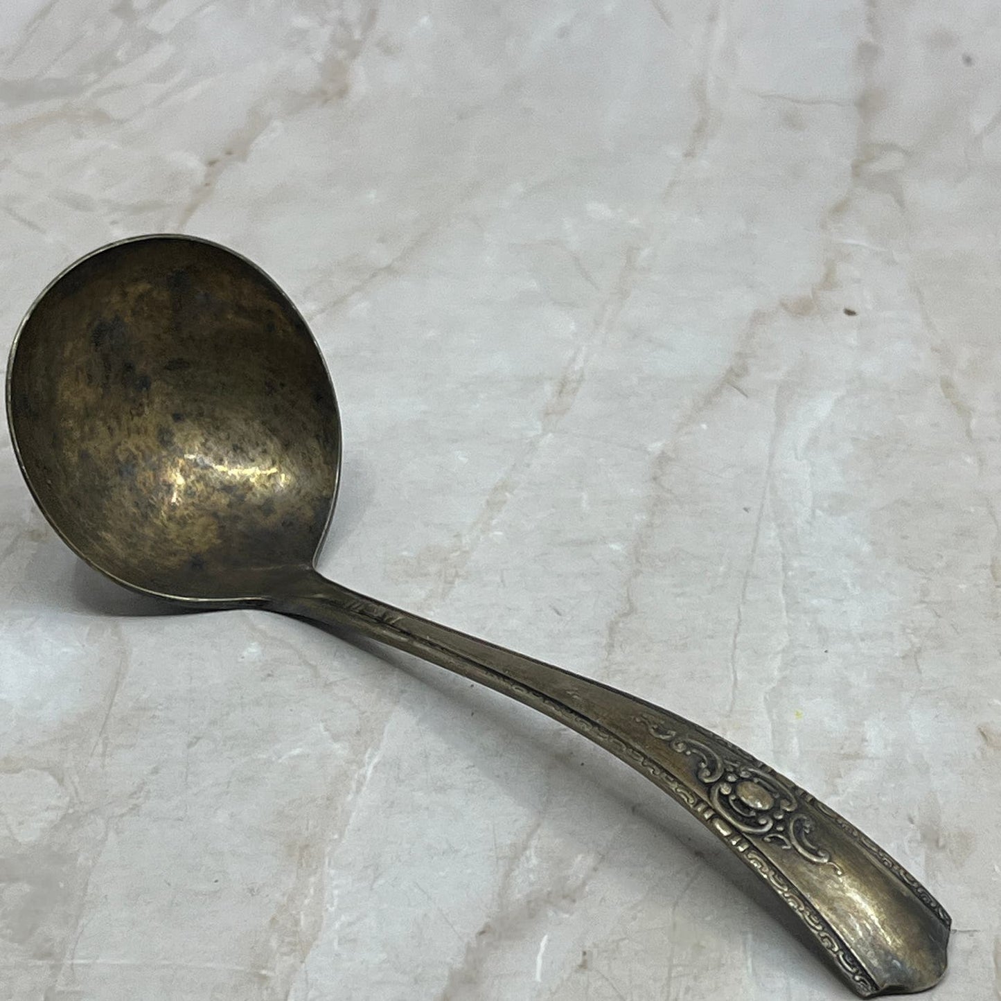 Vintage Harmony House Silver Plate 1944 Maytime Solid Gravy Ladle 6" SB3