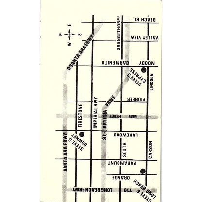 Steve's Foreign Car Parts Downey Long Beach CA Vintage Business Card SE3-B13