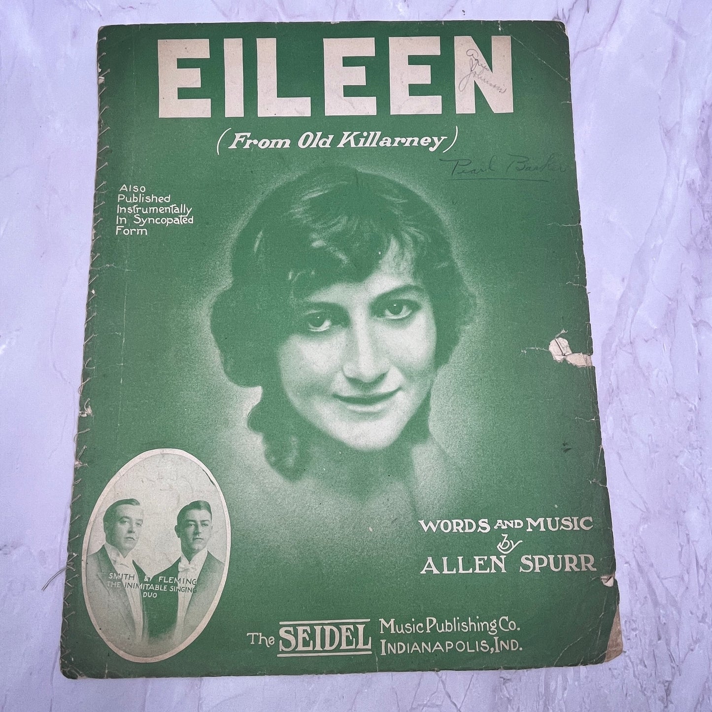 Eileen From Old Killarney Allen Spur Smith & Fleming 1914 Sheet Music V15