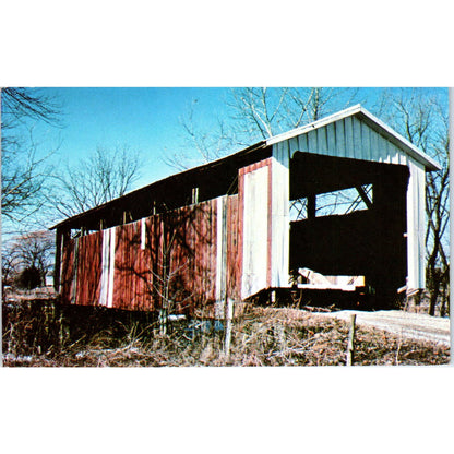 Jon Bright Bridge Fairfield County 10 OH Vintage Covered Bridge Postcard PC12