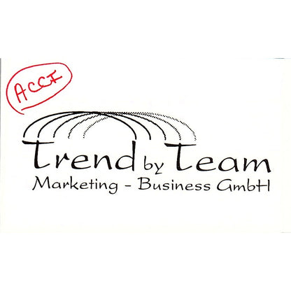 Trend By Team Horst Mellis Geschäftsführer Essen Germany Business Card SC9-B9