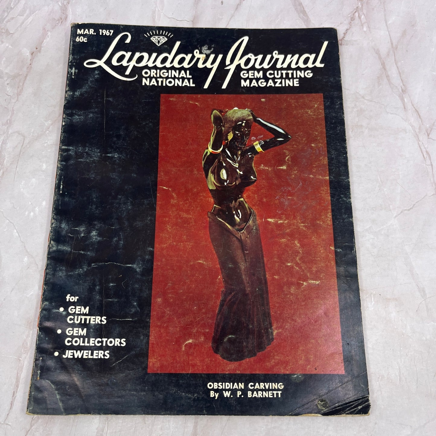 Obsidian Carving By W.P. Barnett - Lapidary Journal Magazine - Mar 1967 M28