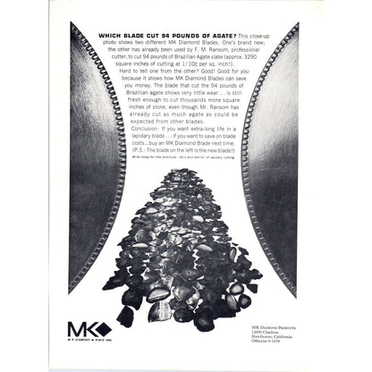 MK Diamond Products Hawthorne California 1964 Magazine Ad AB6-D18