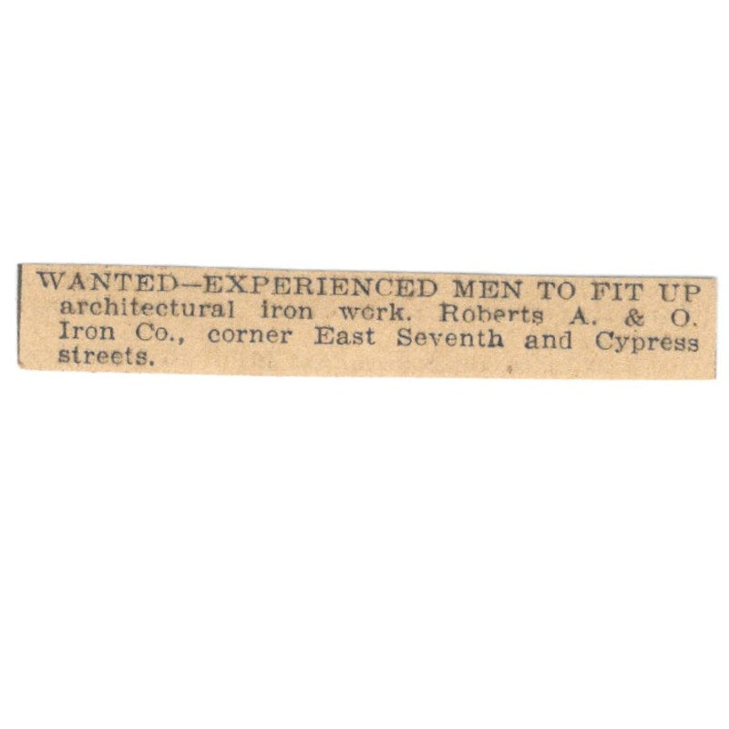 A&O Iron Co Architectural Work East 7th & Cypress St. Paul 1898 Ad AF2-S3