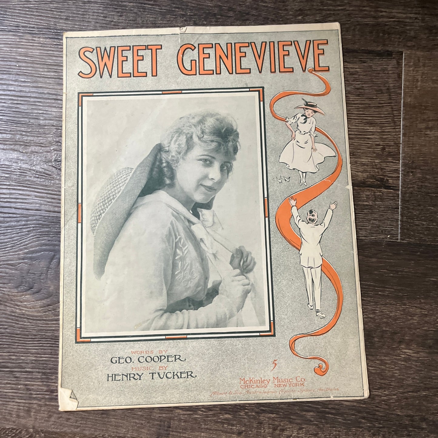 Sweet Genevieve Geo Cooper Henry Tucker 1916 Sheet Music V13