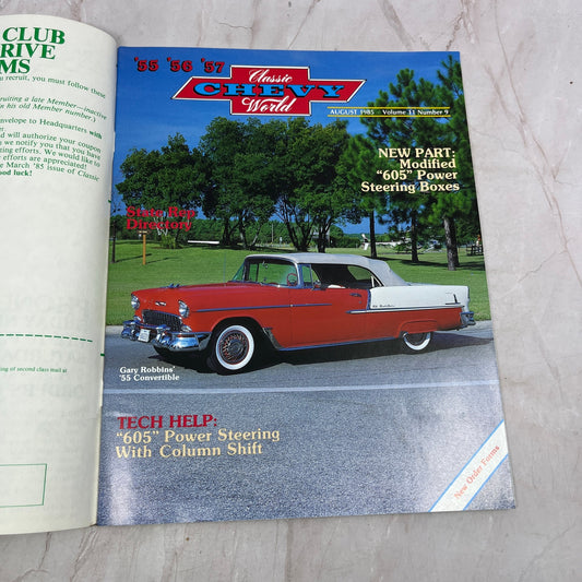 605 Power Steering Column Shift - '55, '56, '57 Classic Chevy World Aug 1985 M31