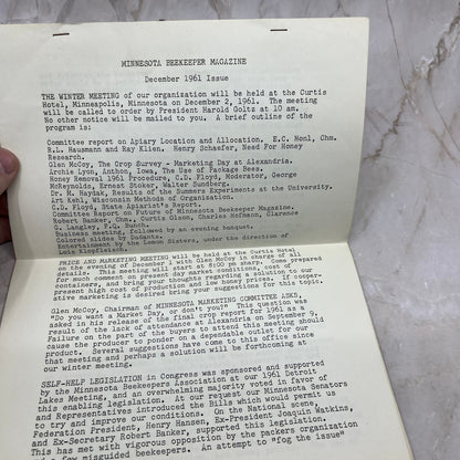 1961 Dec The Minnesota Beekeeper Magazine Red Wing MN Beekeepers Association TD5