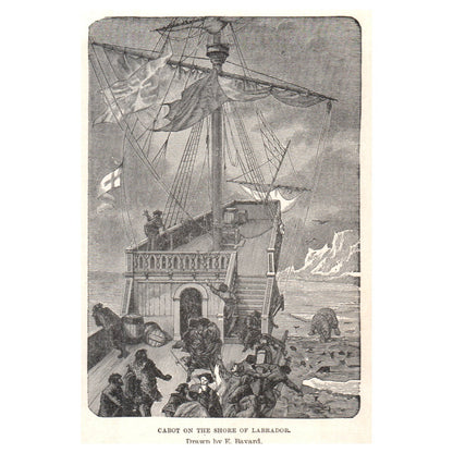 Cabot on the Shore of Labrador E. Bayard 1911 Engraving Print AF5-8