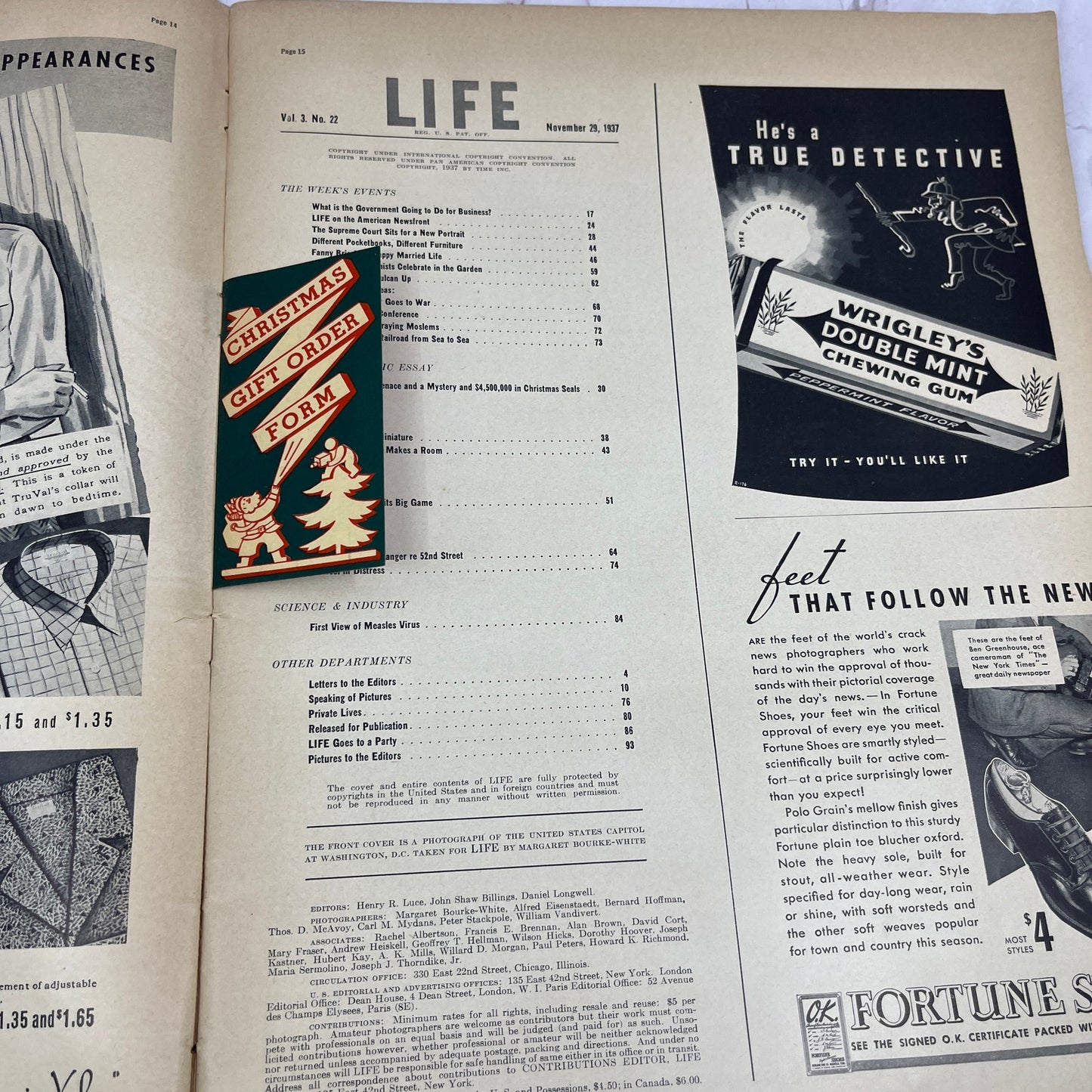 1937 Nov 29 Life Magazine, United States Capitol, Supreme Court Portraits TK3