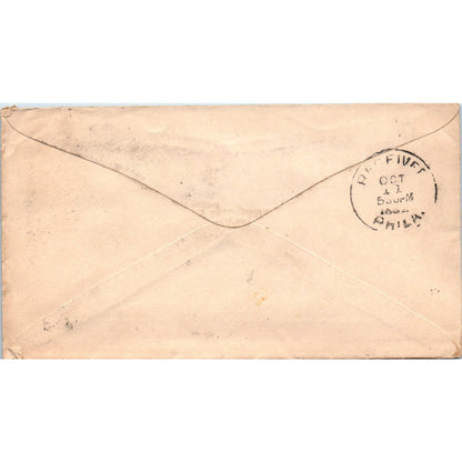 1887 Cincinnati to Joseph T. Doran Philadelphia Postal Cover Envelope TG7-PC3
