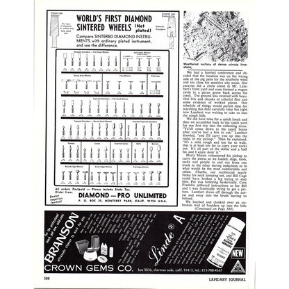 Colbaugh's Mfg Co Semi-Matic Cabochon Machine Kingman AZ 1972 Ad AF8-3
