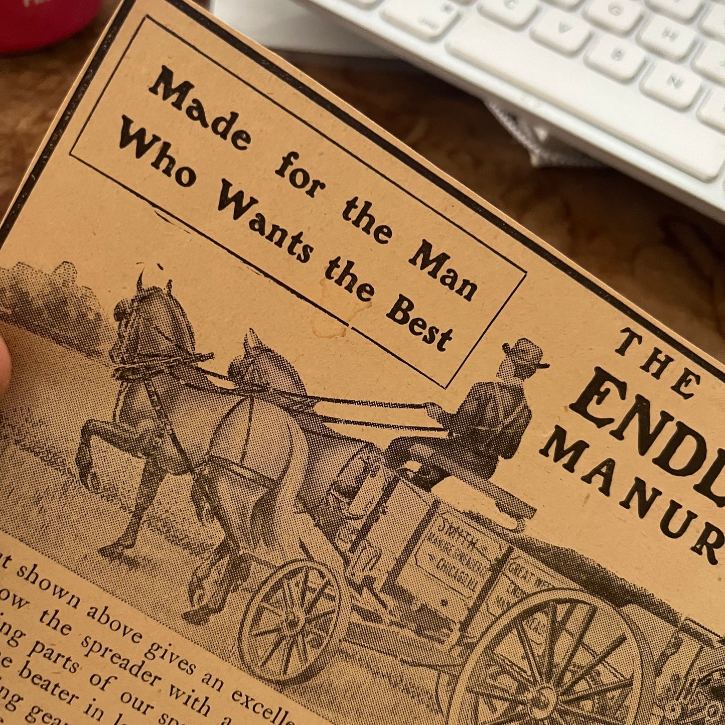 Smith Manure Spreader Co Endless Manure Spreader Chicago 1905 Magazine Ad FL6-11