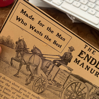 Smith Manure Spreader Co Endless Manure Spreader Chicago 1905 Magazine Ad FL6-11