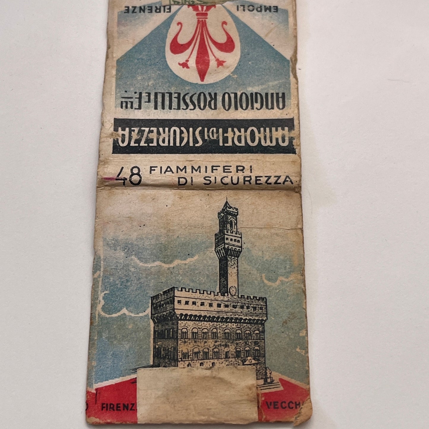 Angiolo Rosselli Amori Di Sicurezza Vintage Matchbook Cover TB8-MB-15