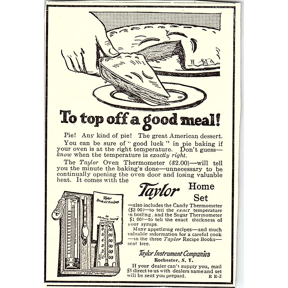 Taylor Instrument Companies Home Set Rochester NY c1920 Ad AF8-H1