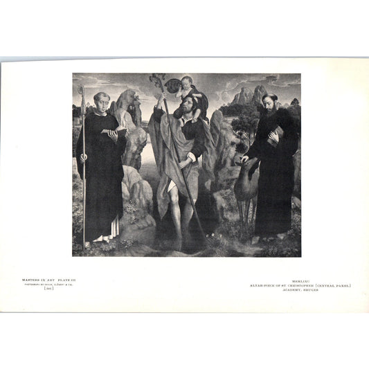 Altar-Piece of St. Christopher Central Panel - Memlinc c1905 Art Print D13