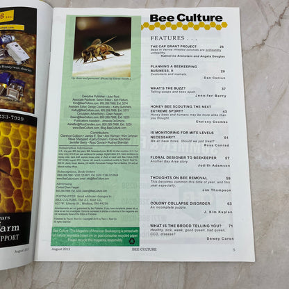 2012 Aug Bee Culture Magazine Bees Beekeeping Honey M8