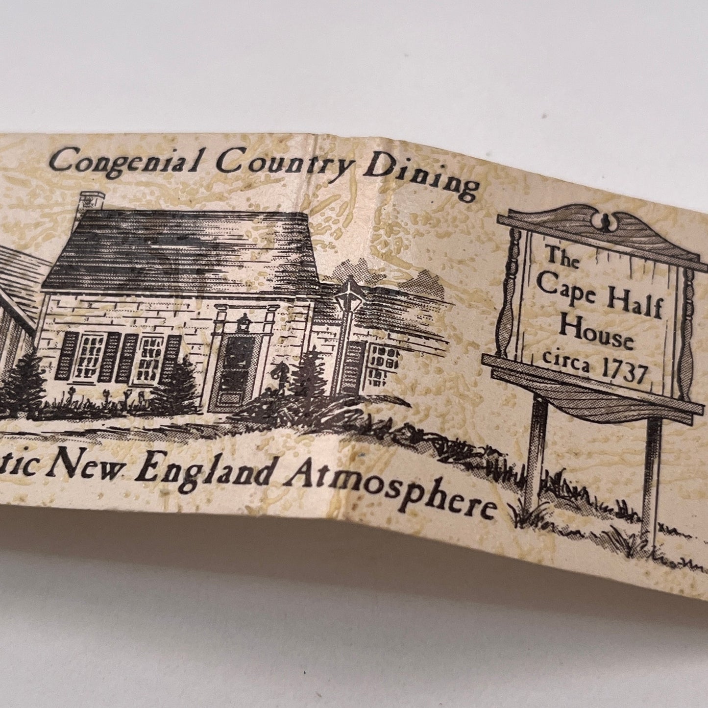 The Cape Half House West Harwich Cape Cod MA Vintage Matchbook Cover TB8-MB-13