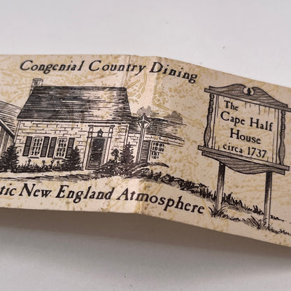 The Cape Half House West Harwich Cape Cod MA Vintage Matchbook Cover TB8-MB-13
