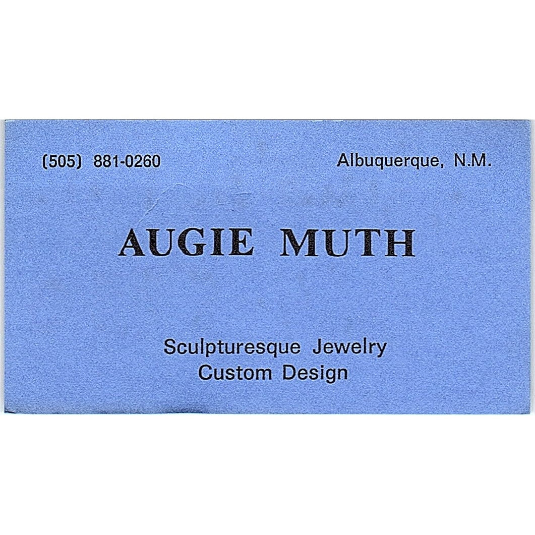 Sculptureque Jewlry Custom Design Augie Muth Houston  Business Card SB4-B10