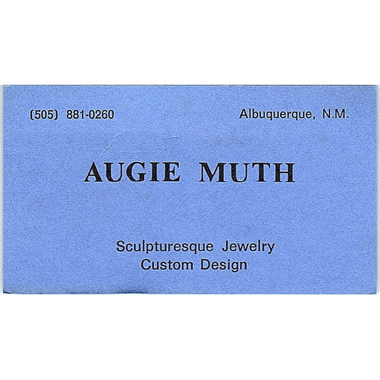 Sculptureque Jewlry Custom Design Augie Muth Houston  Business Card SB4-B10