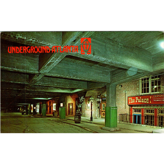 Underground Atlanta Georgia Vintage Postcard PE4