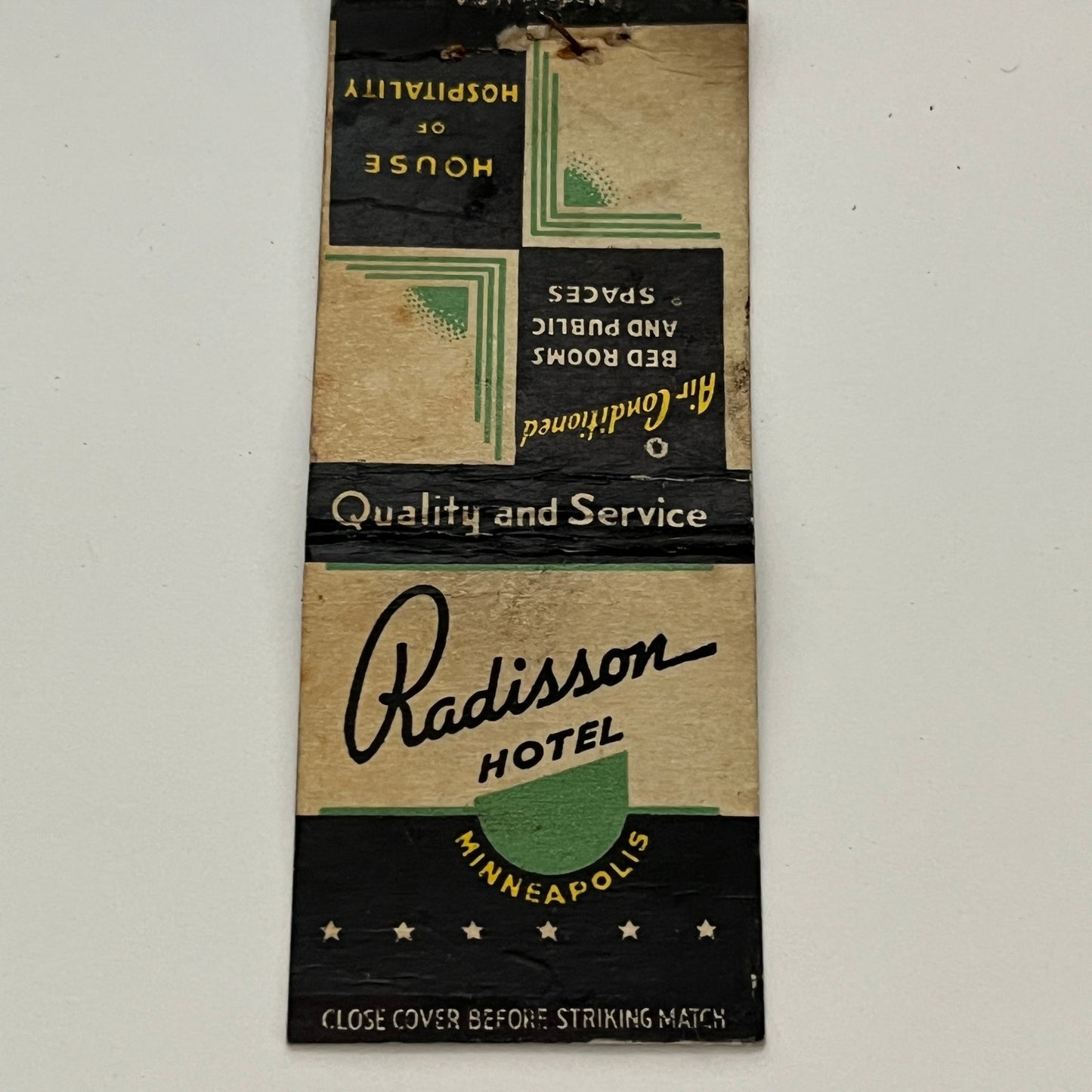 Radisson Hotel House of Hospitality Minneapolis MN Vintage Matchbook TB6-MB2-14