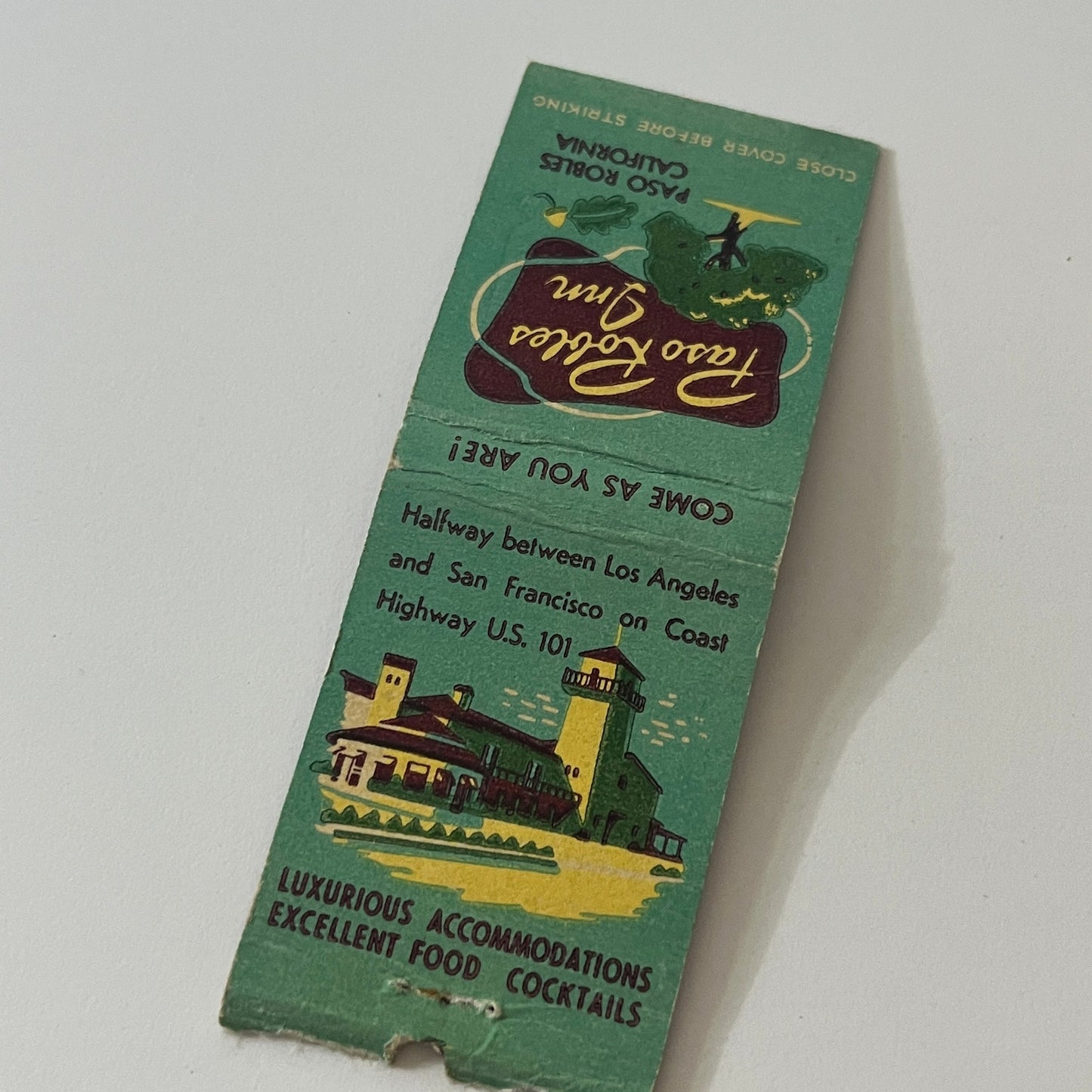 Paso Robles Inn California Vintage Matchbook Cover MB59-4