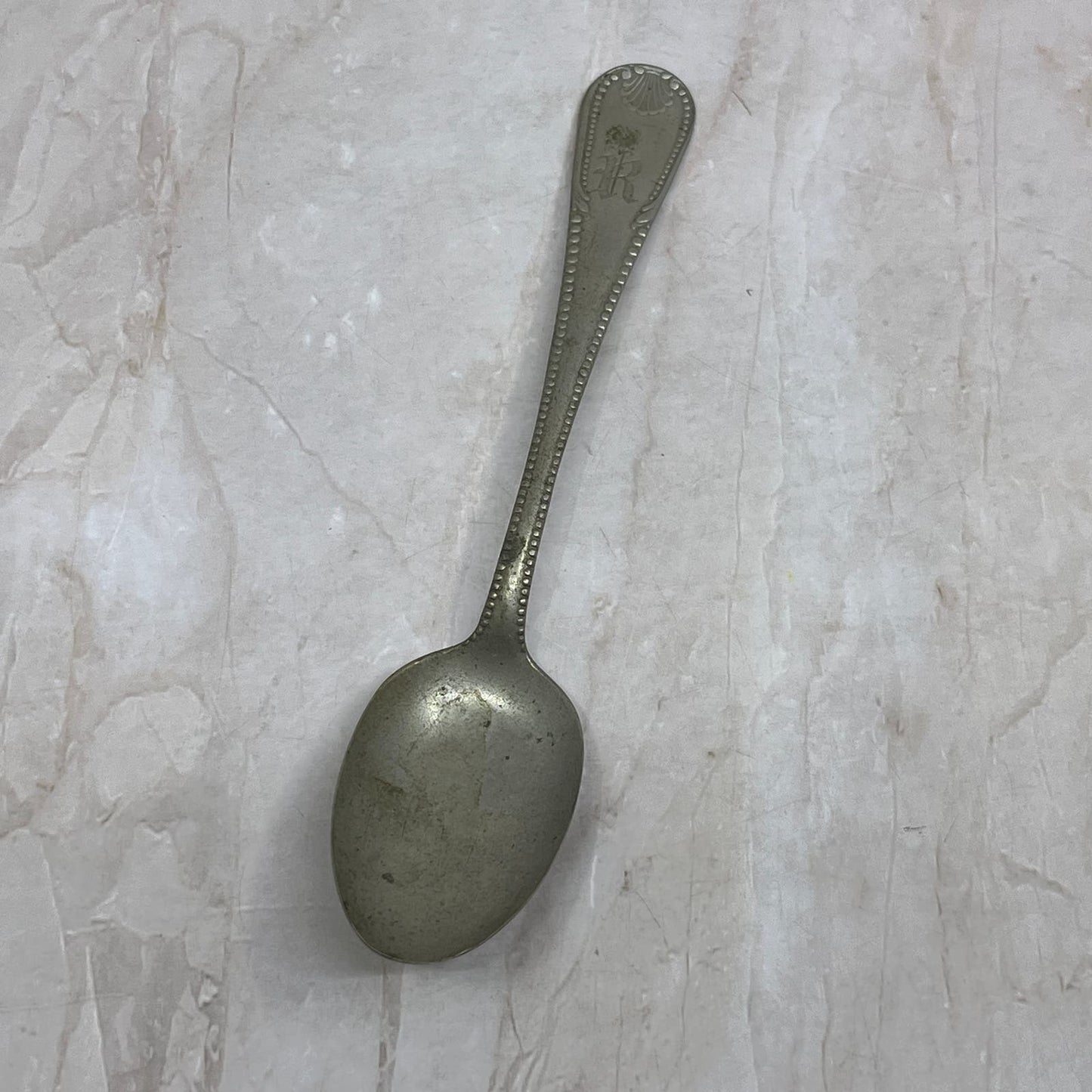 Vintage R Monogrammed Spoon Brazil Silver TG9-SP
