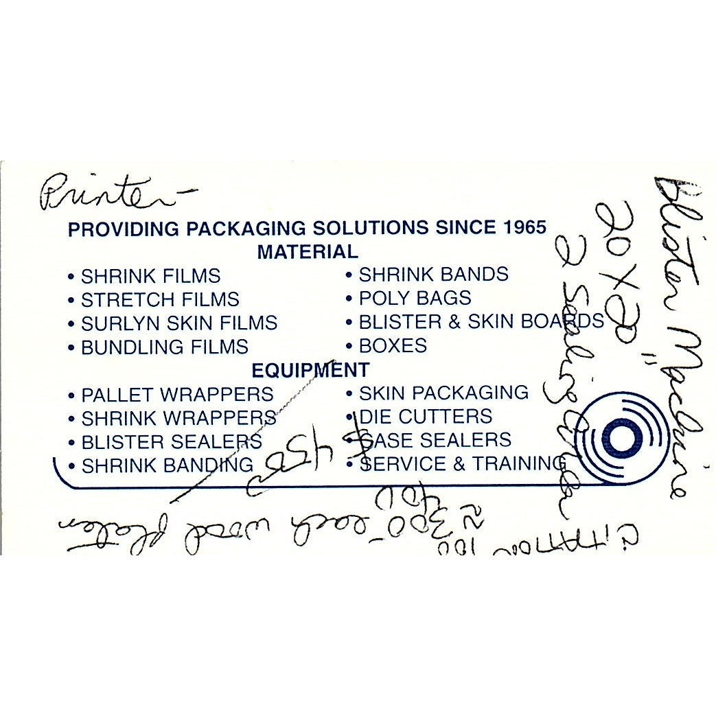 Mike Torchia Taverner & Browne Packaging Hayward CA Vtg Business Card SC9-B11