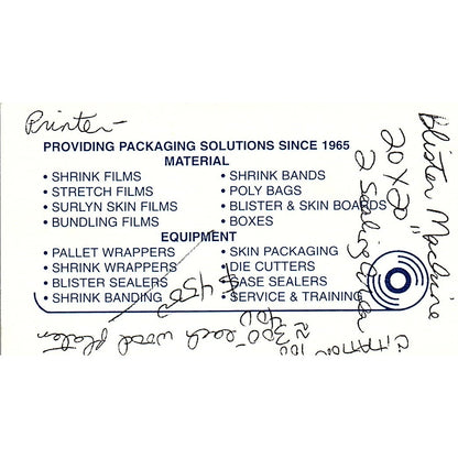 Mike Torchia Taverner & Browne Packaging Hayward CA Vtg Business Card SC9-B11