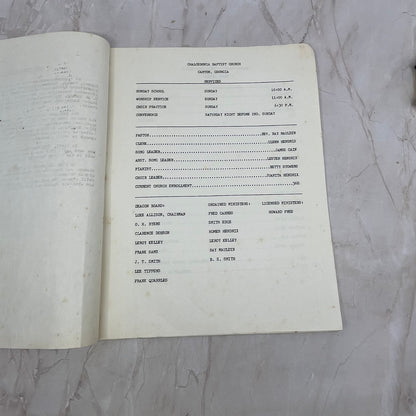 1975 Chalcedonia Baptist Church Annual Report Canton GA TG9-E1