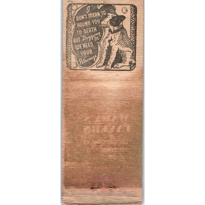 Tony's Tavern Tony Grum Greenwood WI Pinup Vintage Matchbook Cover SD2-Y11