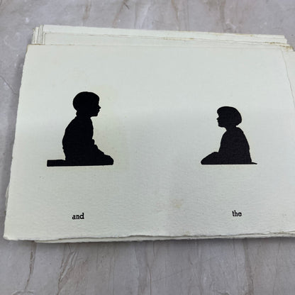 Vintage Lot 25 Silhouette Cards “Merry Christmas From Ruth and the Children” TI9