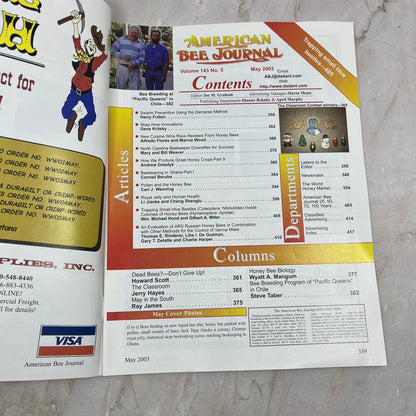 2003 May American Bee Journal Magazine Bees Beekeeping Honey M7