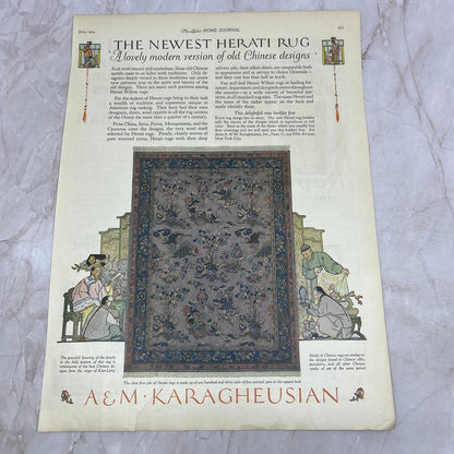 A&M Karagheusian Hearth Rugs NY 1924 Magazine Ad FL6-11