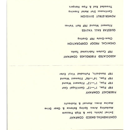 The Continental Supply Company John T O'Connor Houston TX  Business Card SB4-B11