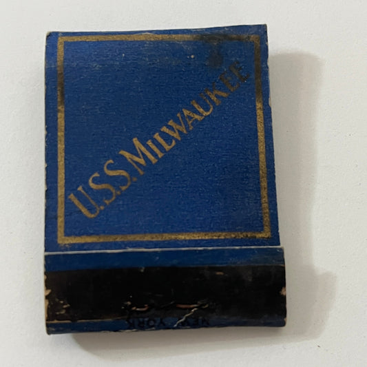 USS Milwaukee Vintage Matchbook Cover TB6-MB1-1