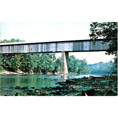 Williams Bridge Lawrence County Indiana Covered Bridge Postcard PB11
