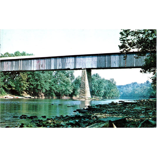 Williams Bridge Lawrence County Indiana Covered Bridge Postcard PB11