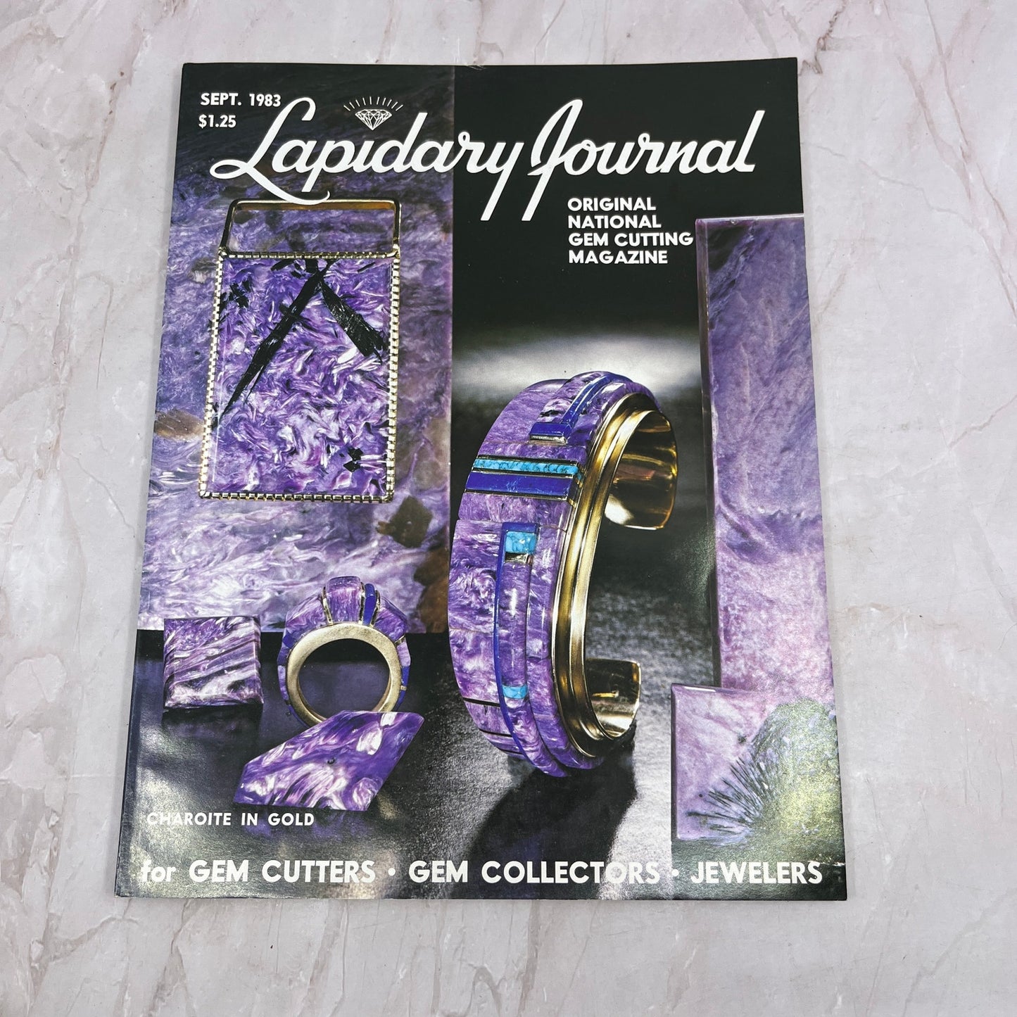 Charoite in Gold - Lapidary Journal Magazine - Sep 1983 M24