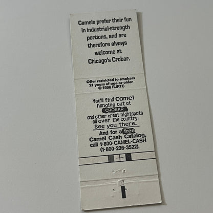 Crobar Chicago Camels Vintage Matchbook Cover TB6-MB2-5