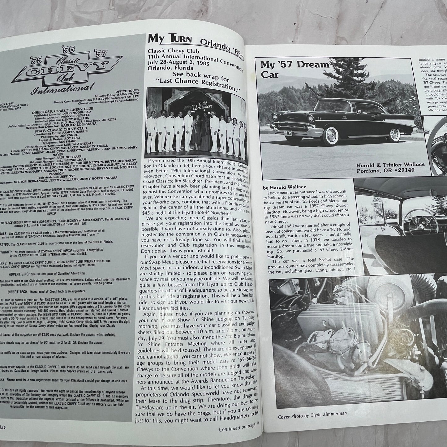 Black Sport Coupe - '55, '56, '57 Classic Chevy World Magazine - Jul 1985 M30