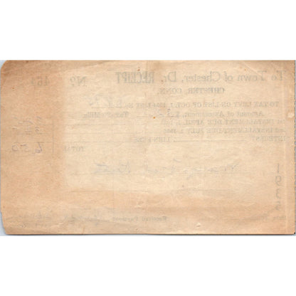 1934 Tax Levy Stub Chester CT Mary & Fred Keith AE7