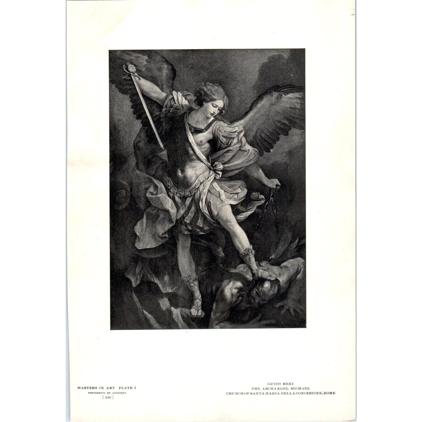 The Archangel Michael - Guido Reni c1905 Art Print D14