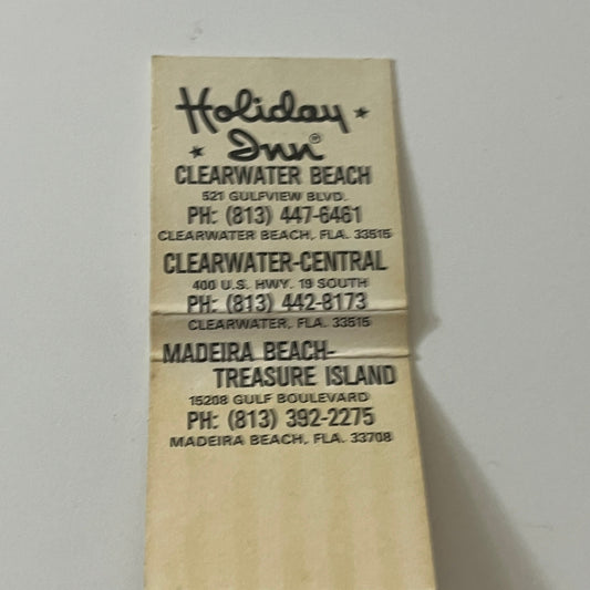 Holiday Inn Clearwater Beach FL Holidex Vintage Matchbook TB6-MB2-11
