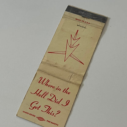 Tucson Airport Authority Rustic Ryan Field Vintage Matchbook Cover TB6-MB2-6