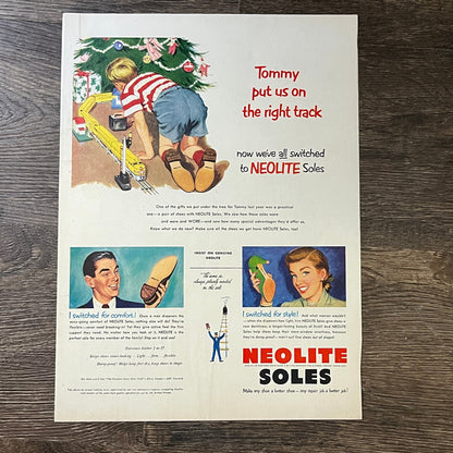 Vintage GE Vacuum Cleaner Christmas Gift Santa Claus Magazine Ad 10x14 V3