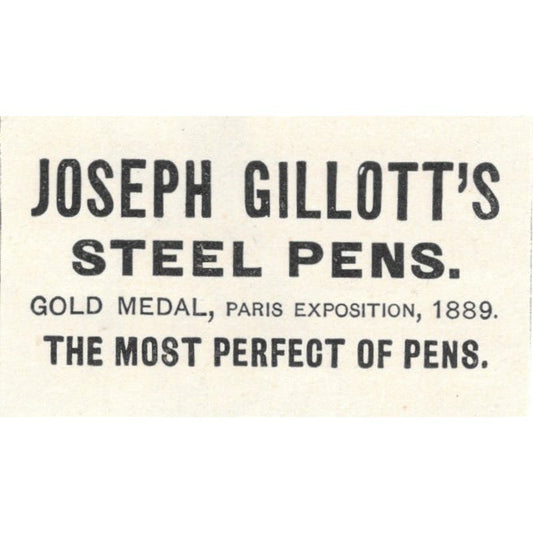 Joseph Gillott's Steel Pens Paris Exposition 1893 Judge Magazine Ad AB9-SB