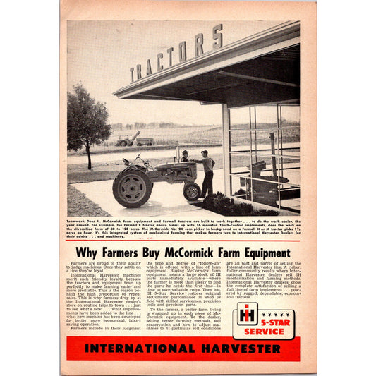 1949 International Harvester IH McCormick Equipment 2 Page Ad I16